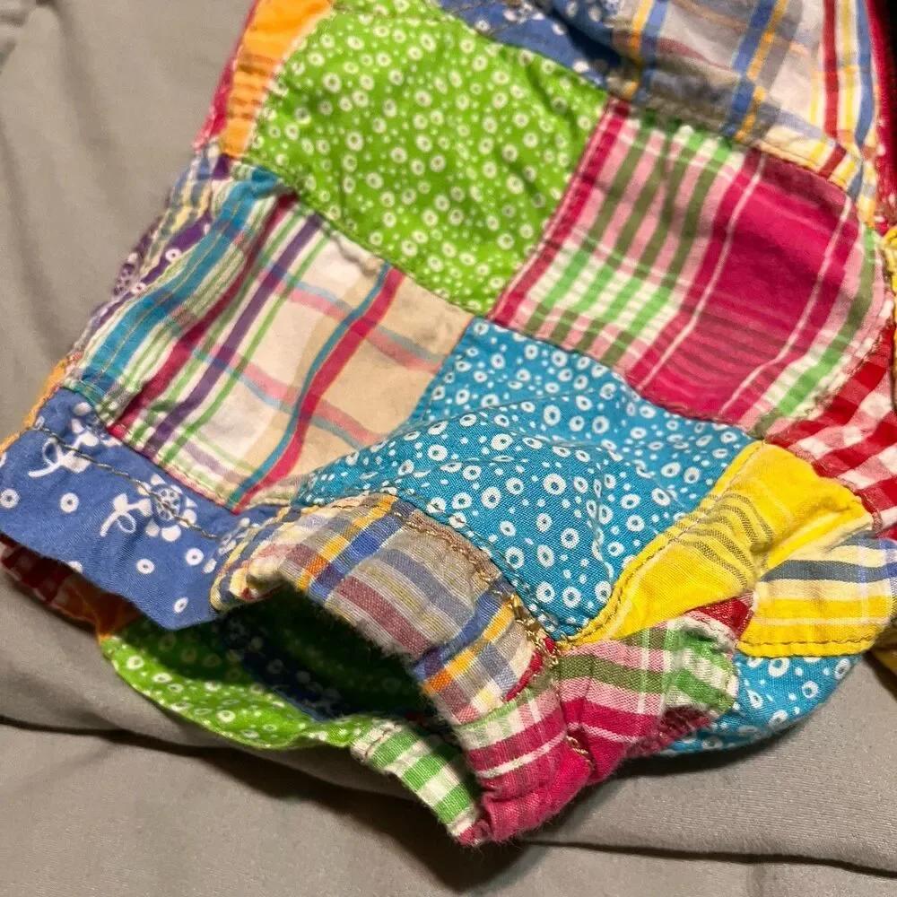The Children’s Place Toddler Girl Madras Plaid Shorts 18 Months Purple Blue Pink